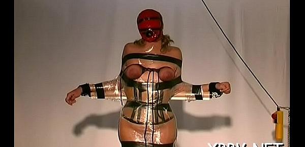  Bulky female tied up and forced to endure sadomasochism xxx
